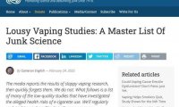 这些电子烟研究太扯了!美国科学与健康委员会发布辟谣清单