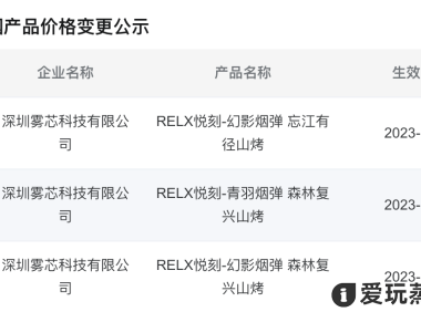 悦刻魔笛多款国标电子烟降价:4月17日开始执行