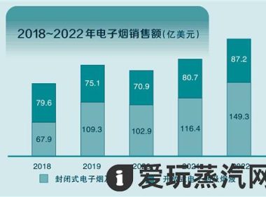 2022全球电子烟数据:销售额236亿美元,一次性同比增长近一倍